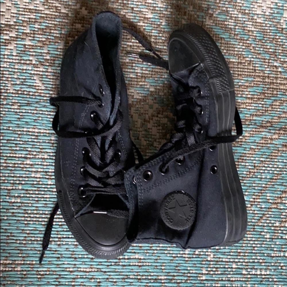 All Black High Top Converse